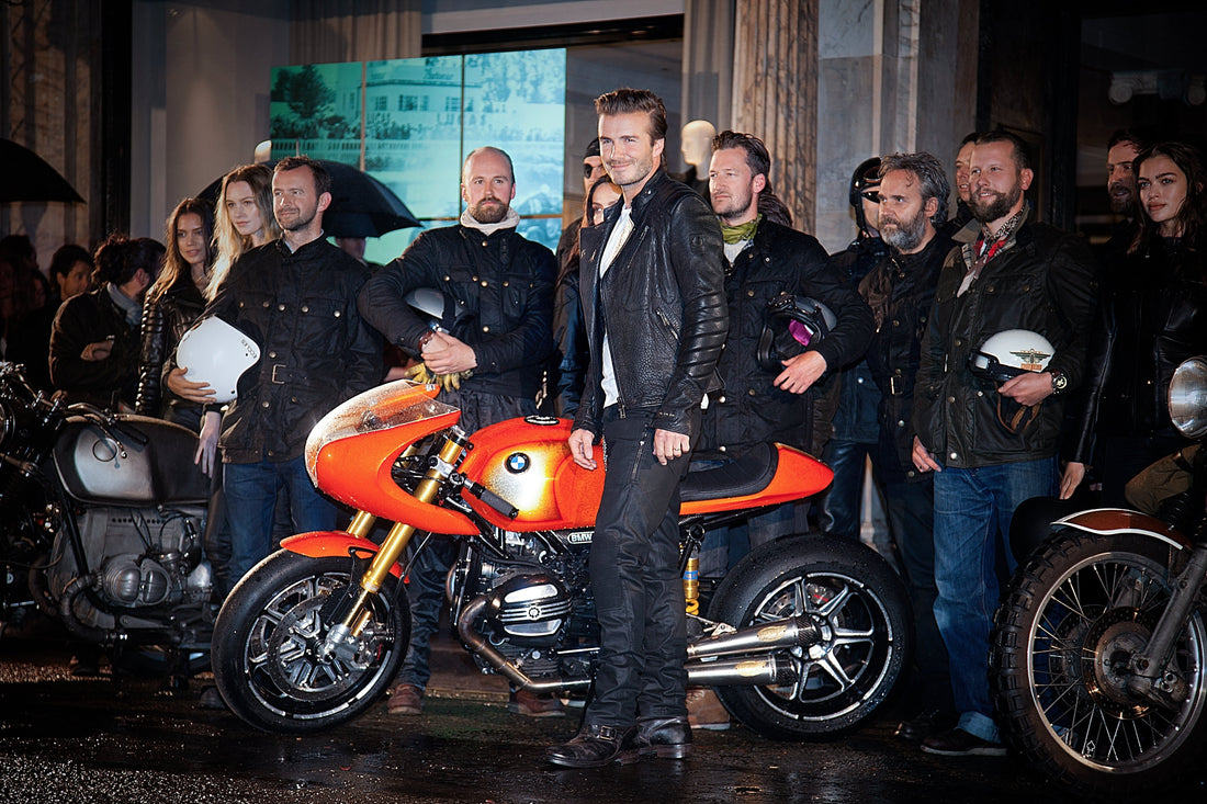 David Beckham mit BMW Concept 90 bei Belstaff